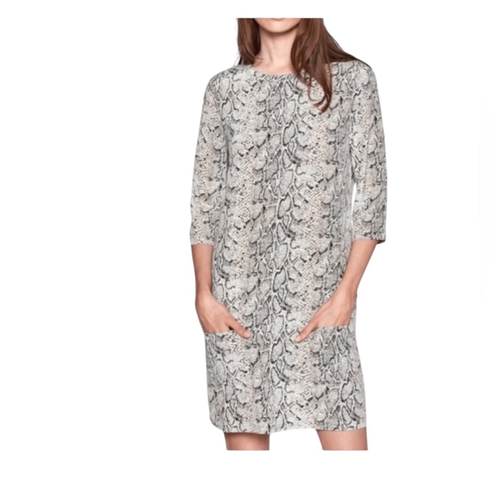 NWT Equipment femme Aubrey dress large L snake mini lightweight Animal Print - Picture 2 of 11